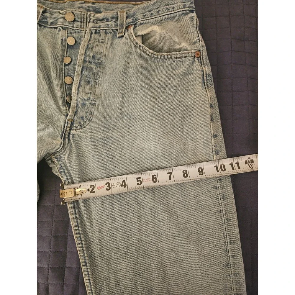 Vintage 90's Levi’s 501-0193 Light Wash Denim Jeans‎ button fly - Made in USA 96